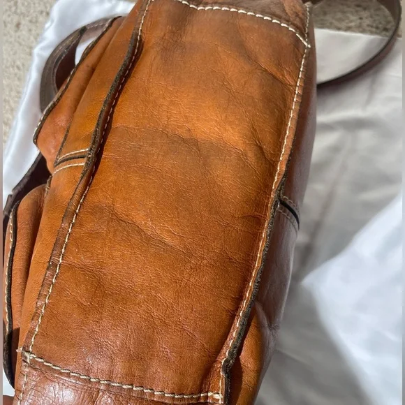 Patricia Nash Tan Leather Studded Crossbody Bag - Picture 11 of 16